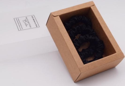 Mulberry Silk Scrunchies - 3 Extra small size